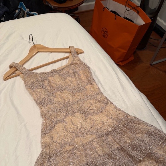 Exclusive Couture Mini Lace Silk Dress - Picture 3 of 8